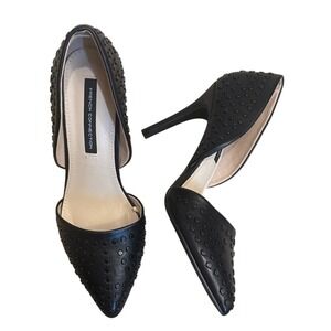 French Connection Black Studded Pointed Toe Heels Pumps Size 7 ($130)